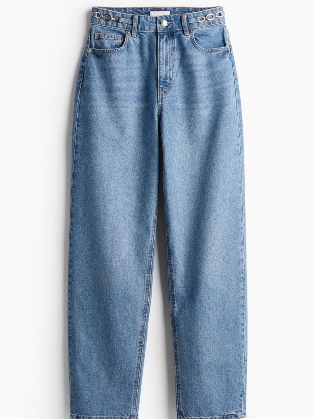 Classic High-Rise Straight Jeans in Light Blue